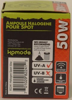 KOMODO HALOGEEN SPOT LAMP ES 50 WATT&nbsp;