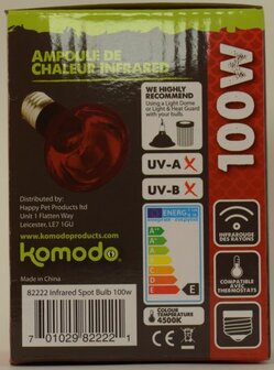 KOMODO INFRAROOD WARMTELAMP ES 100 WATT&nbsp;