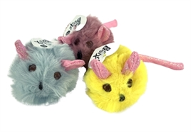 FOFOS PLUCHE MUIS MET GLITTERSTAART 14,5X6X6 CM